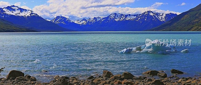 阿根廷湖海岸和浮冰- El Calafate，巴塔哥尼亚阿根廷